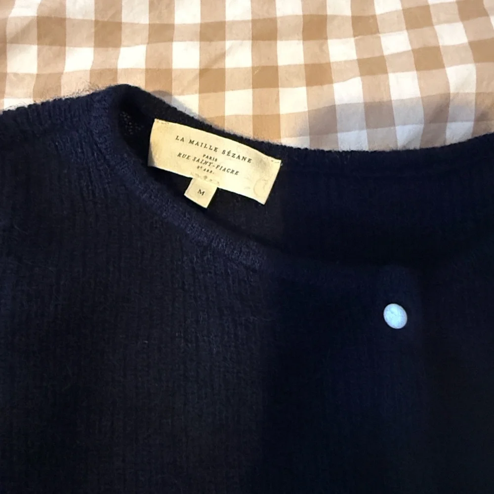 Sezane gaspard navy cardigan size medium - Picture 2 of 5